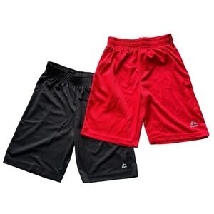Set Of 2 RBX Athletic Shorts Boys‎ Size 8 Black And Red